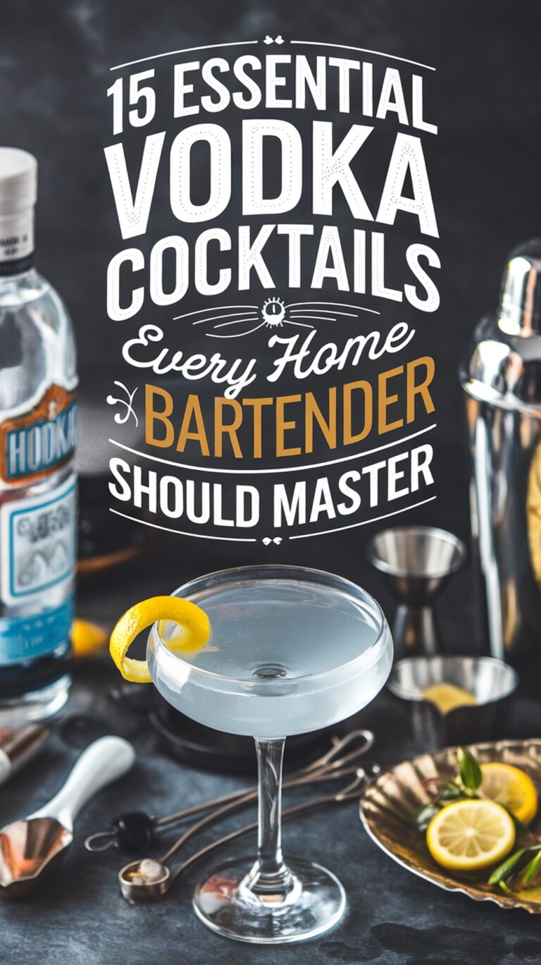 15 Essential Vodka Cocktails Every Home Bartender Should Master