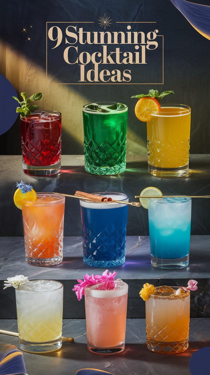 9 STUNNING COCKTAIL IDEAS